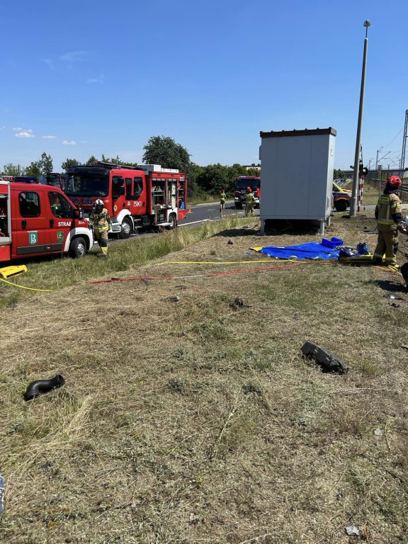 Dwa wypadki na przejeździe w Blachowni