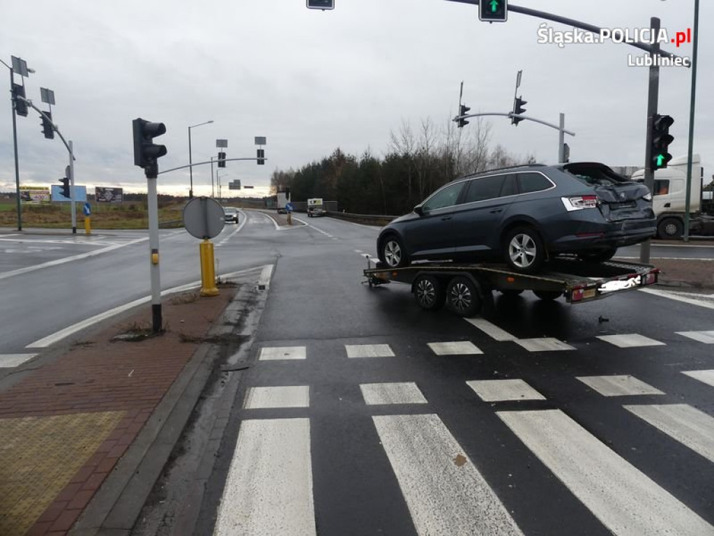 Lubliniec. Zderzenie na skrzyżowaniu dróg krajowych