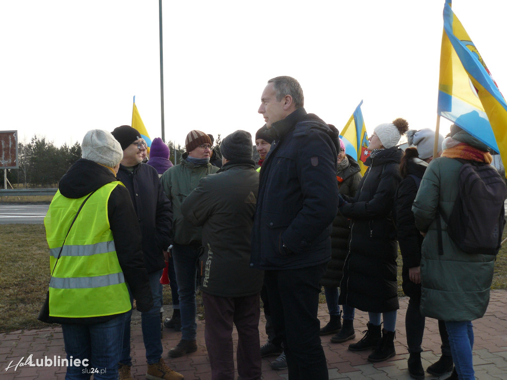 Lubliniec. Protest w sprawie S11 na DK 11