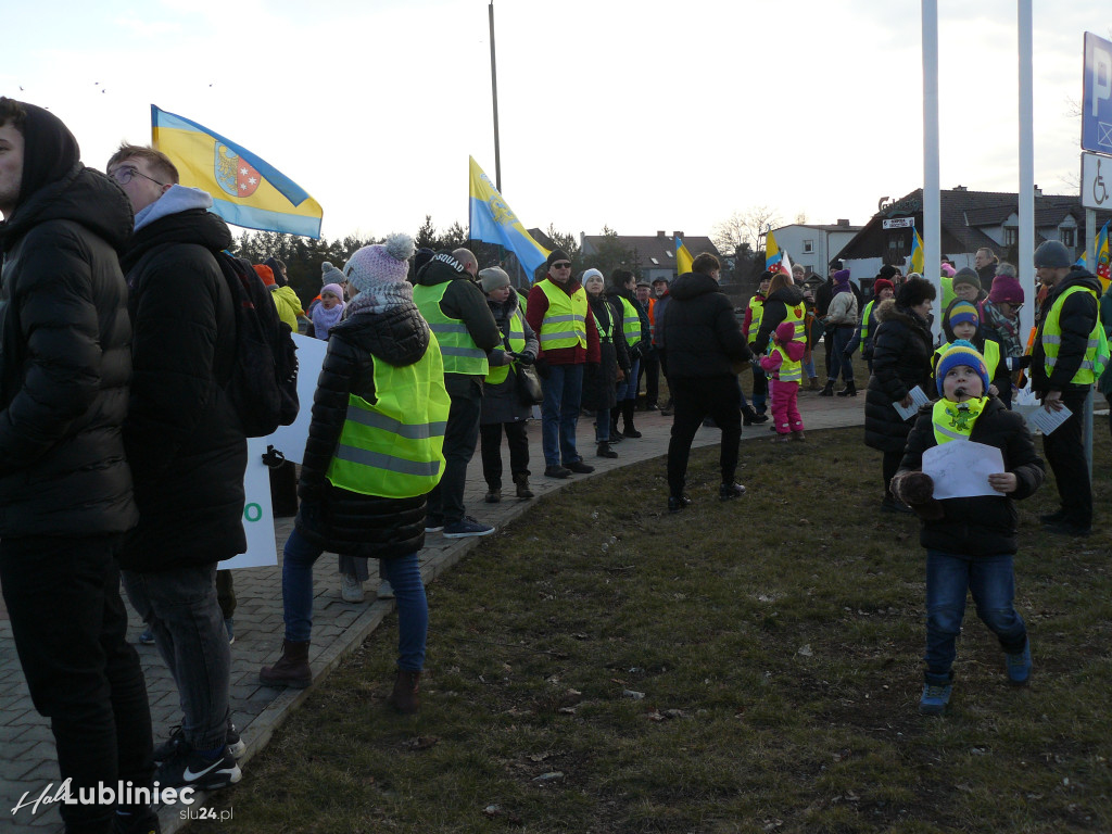 Lubliniec. Protest w sprawie S11 na DK 11