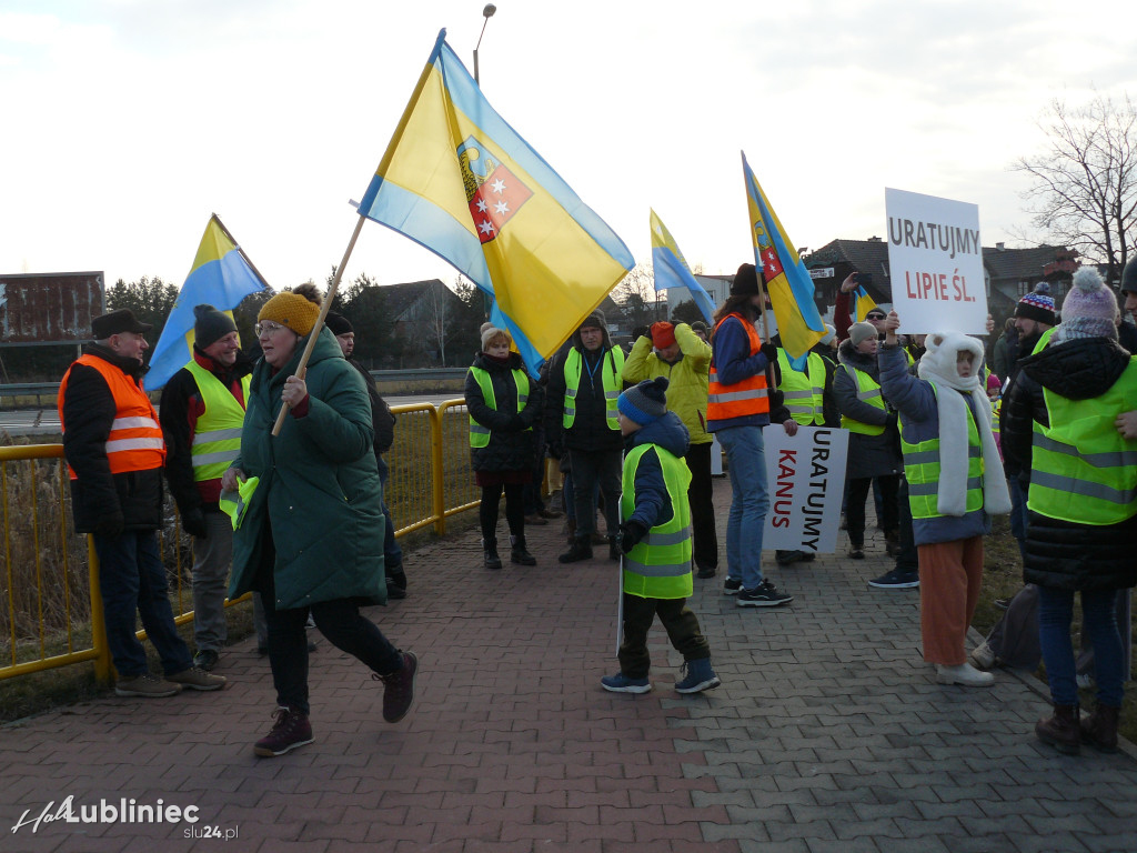 Lubliniec. Protest w sprawie S11 na DK 11