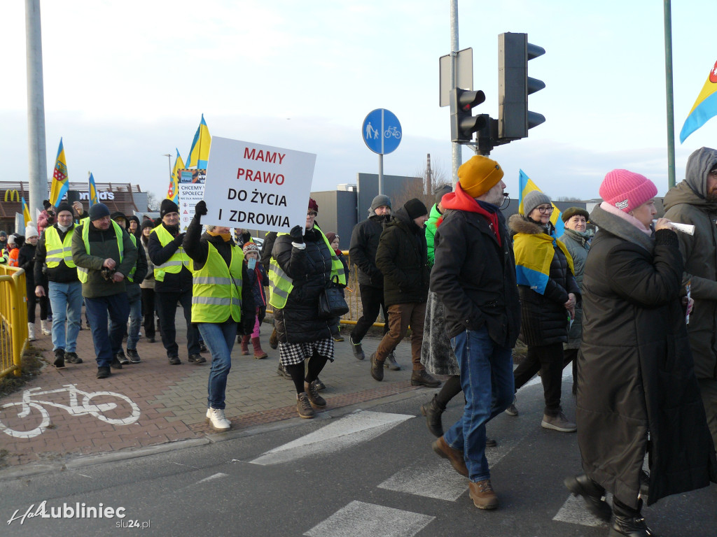 Lubliniec. Protest w sprawie S11 na DK 11