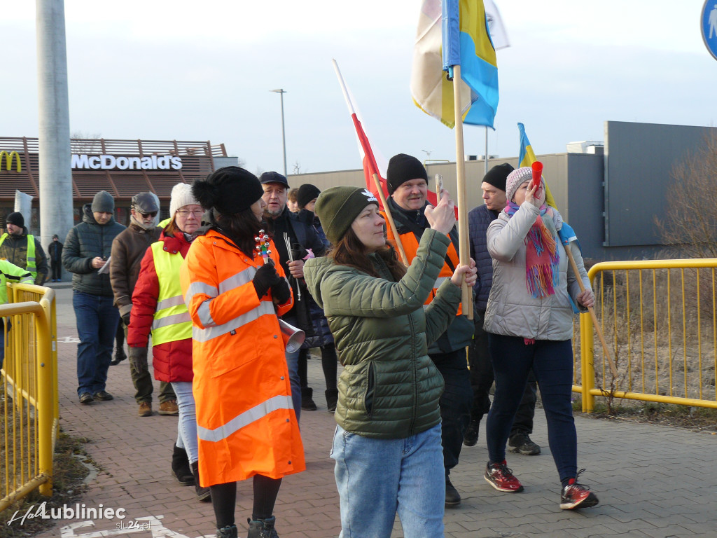 Lubliniec. Protest w sprawie S11 na DK 11