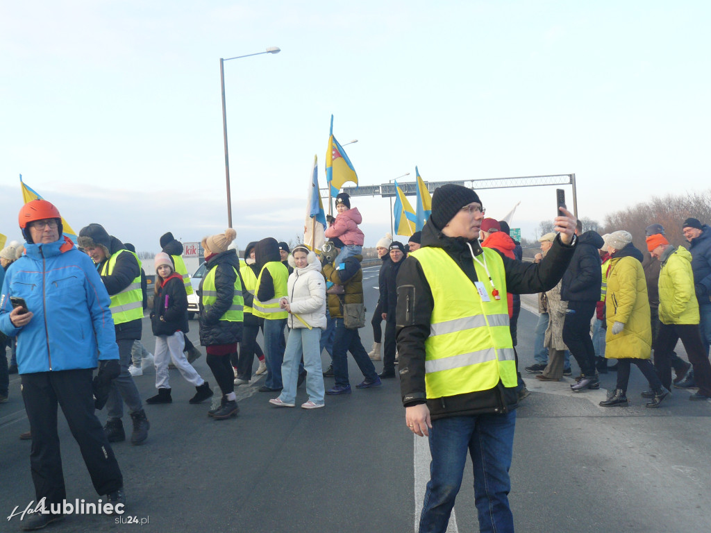 Lubliniec. Protest w sprawie S11 na DK 11