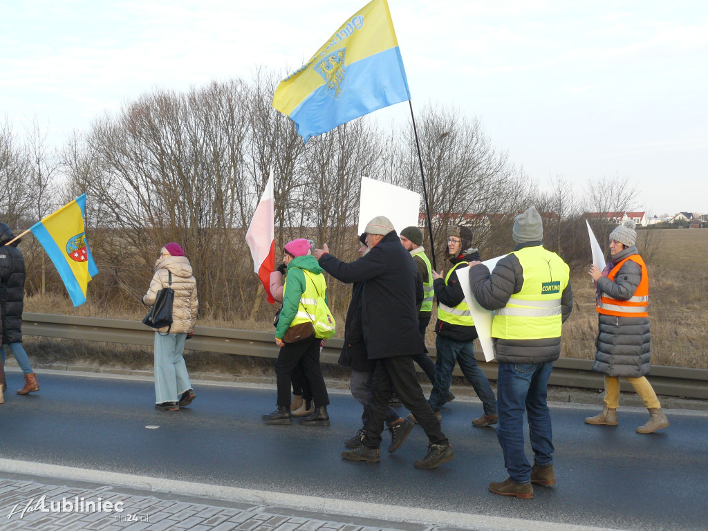 Lubliniec. Protest w sprawie S11 na DK 11