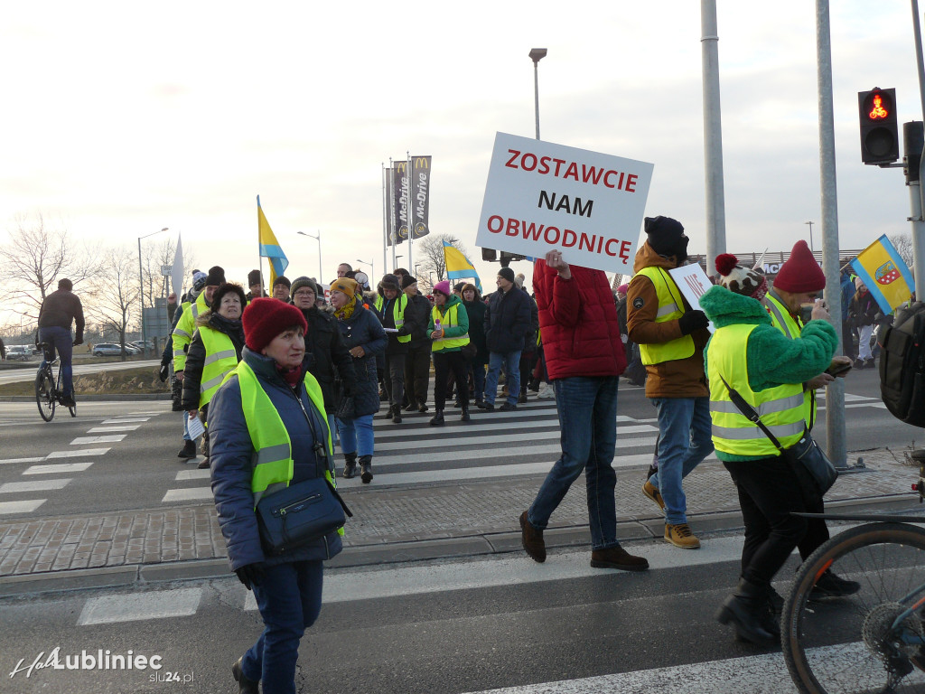 Lubliniec. Protest w sprawie S11 na DK 11