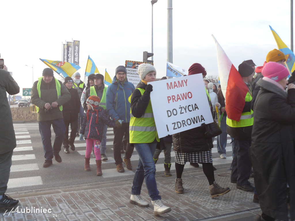 Lubliniec. Protest w sprawie S11 na DK 11