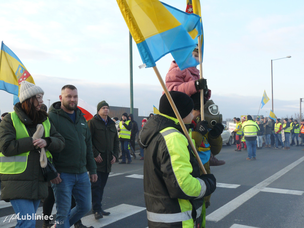 Lubliniec. Protest w sprawie S11 na DK 11