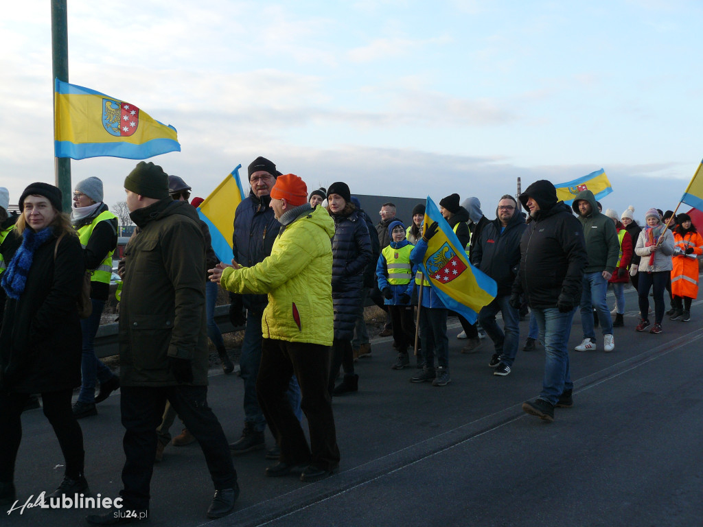 Lubliniec. Protest w sprawie S11 na DK 11