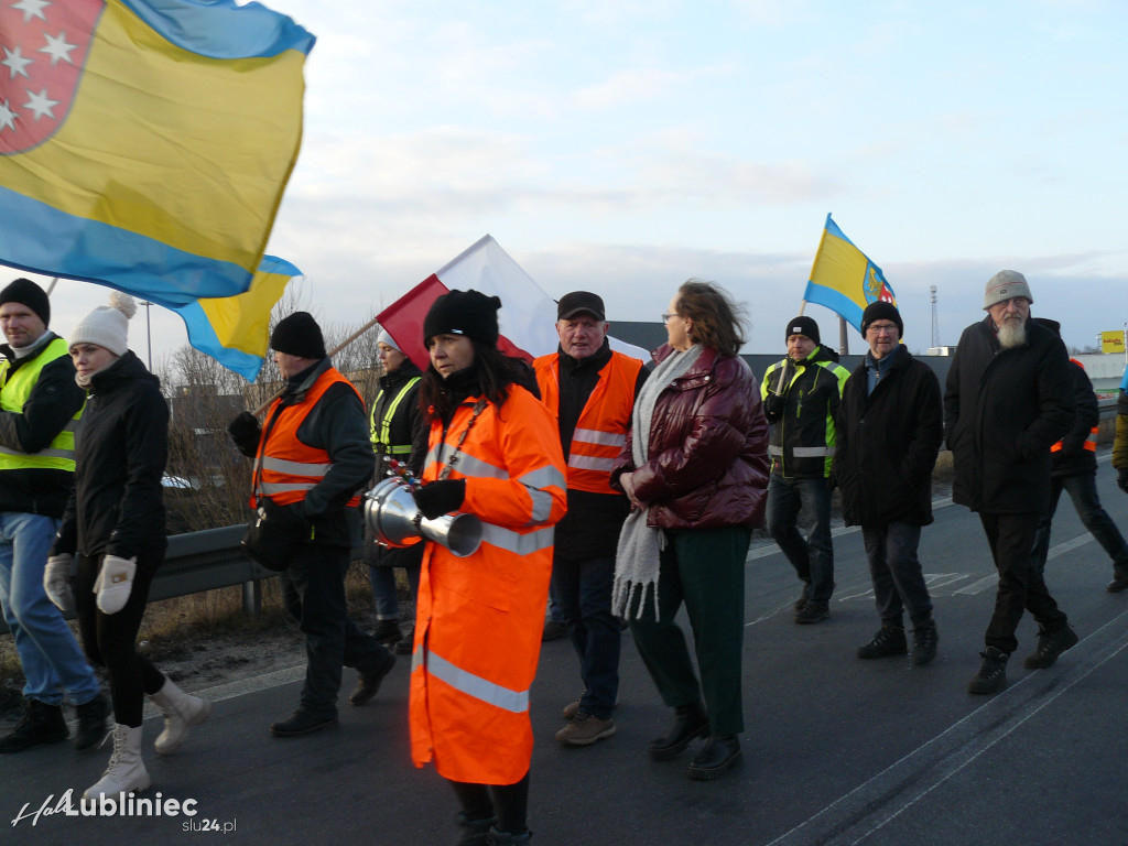 Lubliniec. Protest w sprawie S11 na DK 11