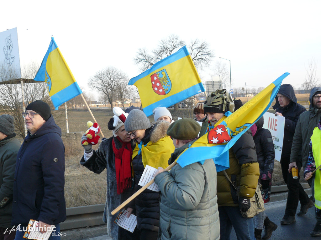 Lubliniec. Protest w sprawie S11 na DK 11