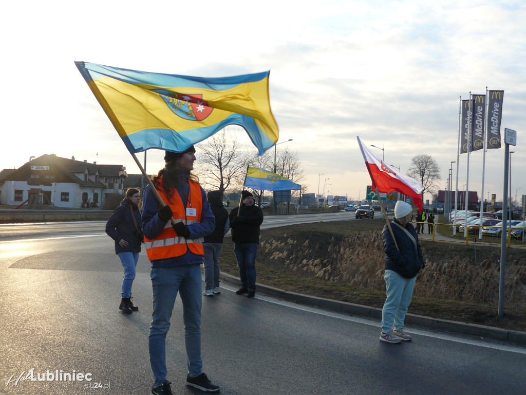 Lubliniec. Protest w sprawie S11 na DK 11