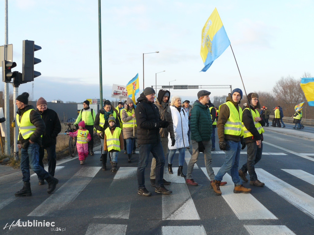 Lubliniec. Protest w sprawie S11 na DK 11