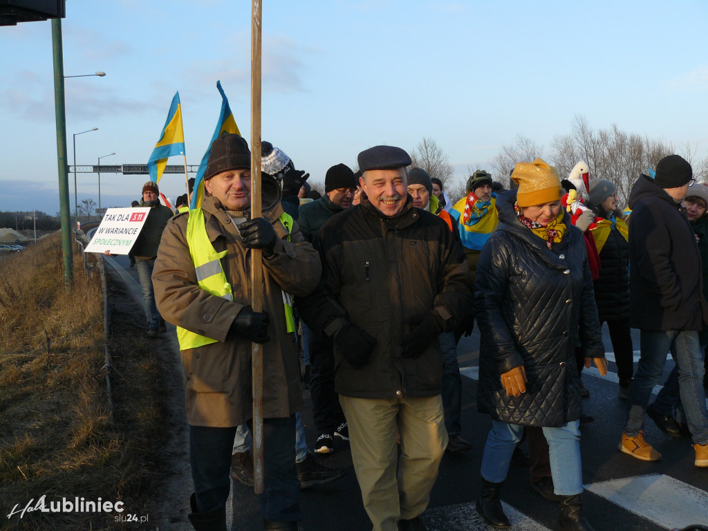 Lubliniec. Protest w sprawie S11 na DK 11