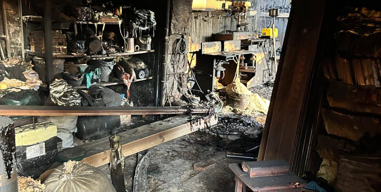 Powiat lubliniecki. Pożar budynków gospodarczych