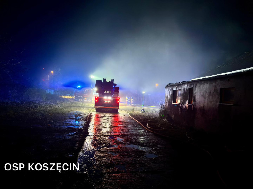 Pożar w Sadowie. Kilkadziesiąt zastępów strażackich