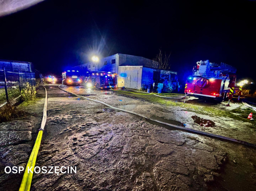 Pożar w Sadowie. Kilkadziesiąt zastępów strażackich