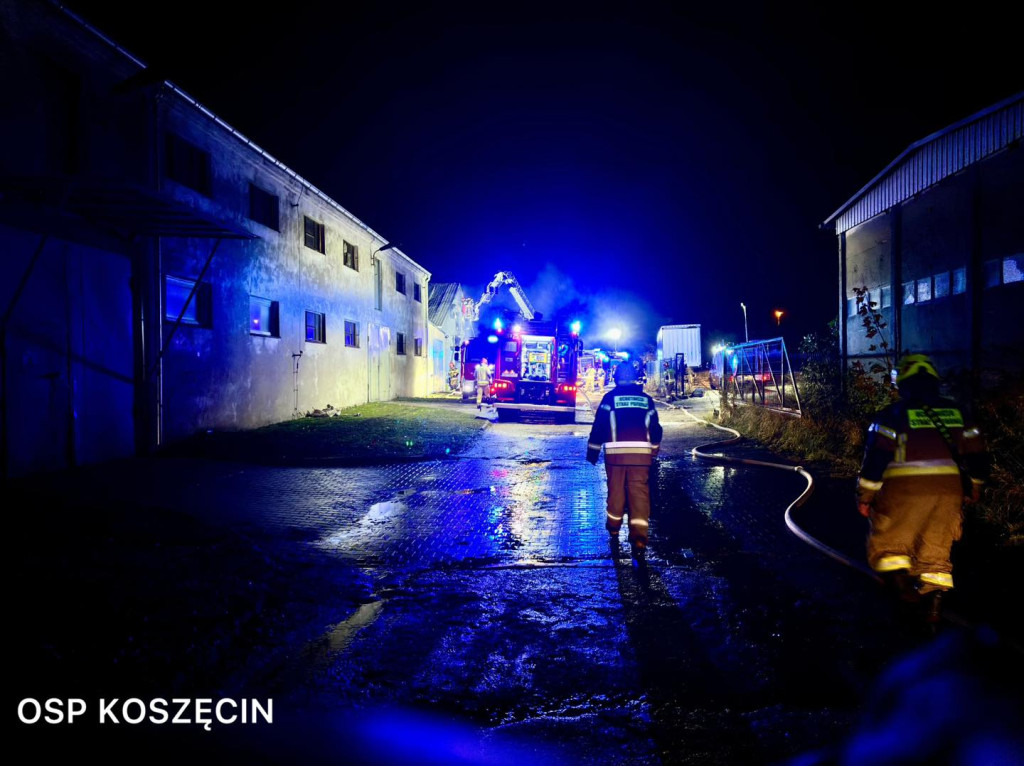 Pożar w Sadowie. Kilkadziesiąt zastępów strażackich