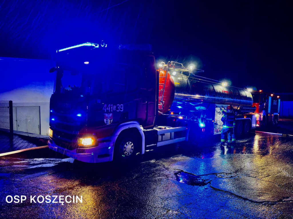 Pożar w Sadowie. Kilkadziesiąt zastępów strażackich