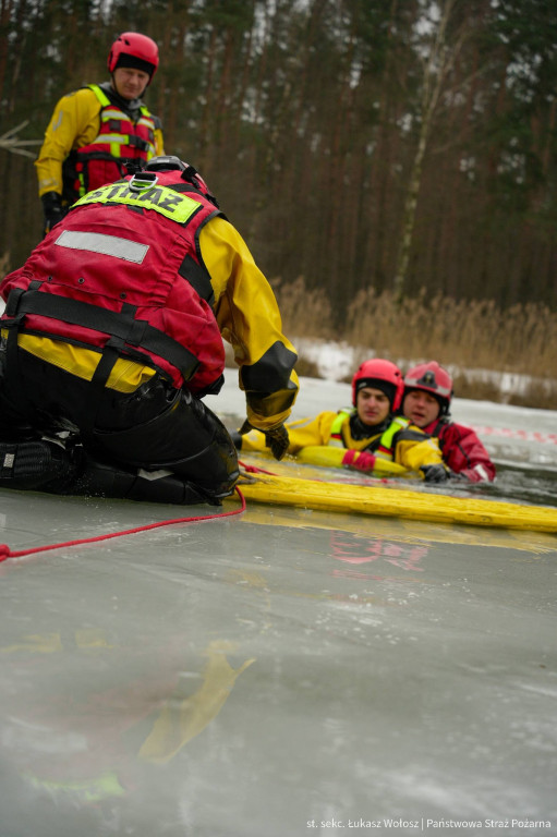Ratownictwo lodowe. Akcje w Koszęcinie