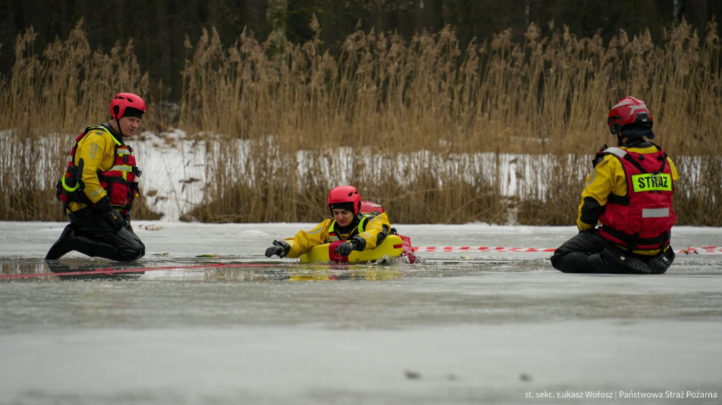 Ratownictwo lodowe. Akcje w Koszęcinie
