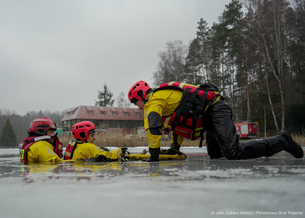 Ratownictwo lodowe. Akcje w Koszęcinie