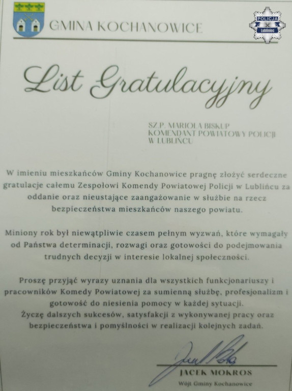 Lubliniec. Policja podsumowała, strażacy wyróżnili