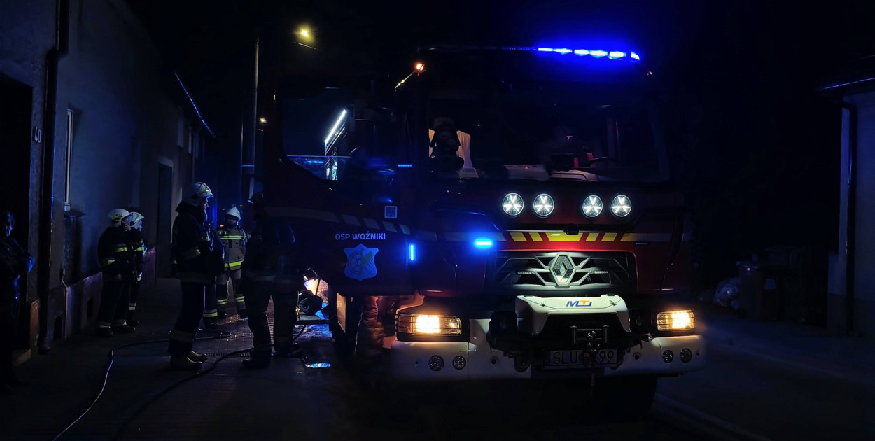 Powiat lubliniecki. Pożar w piwnicy