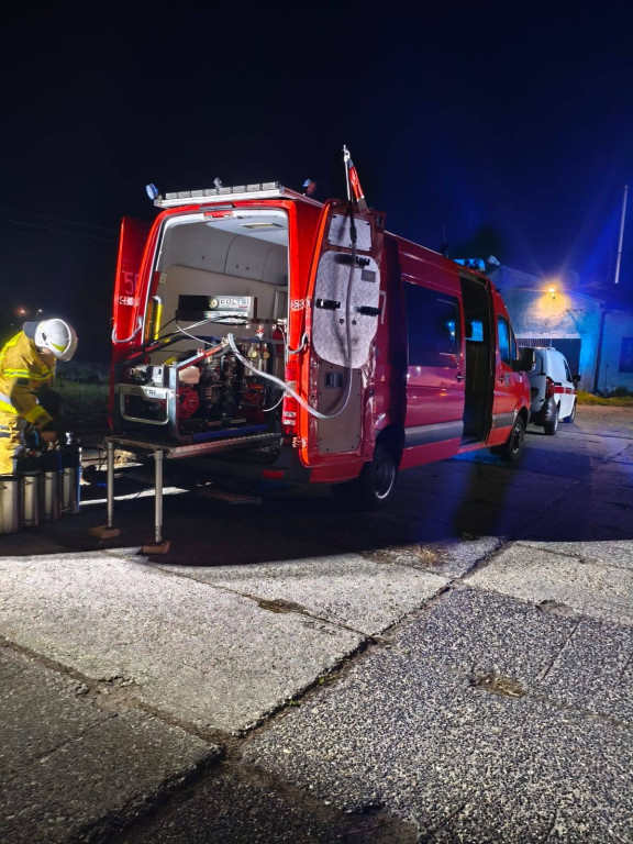Lubliniec. Nocny pożar w tartaku