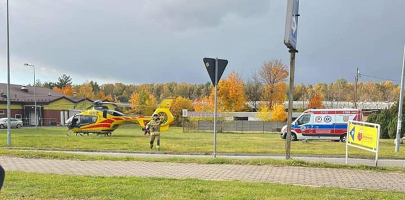 Herby. Po rannego przylecial śmigłowiec LPR. Fot. Info Express