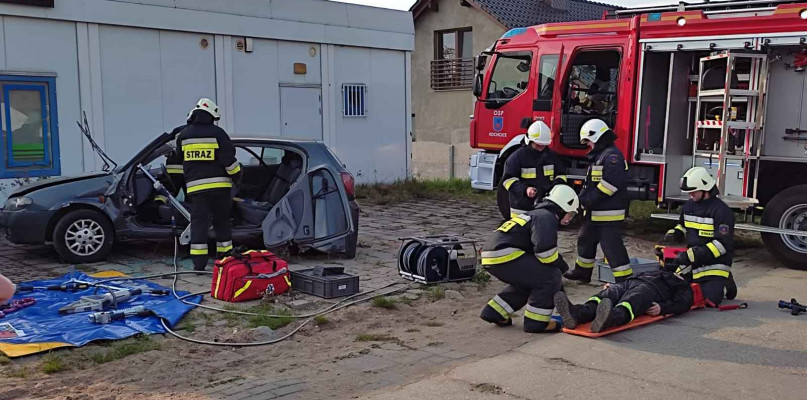 Kochcice. Pozorowana akcja ratownictwa technicznego. Fot. OSP Kochcice