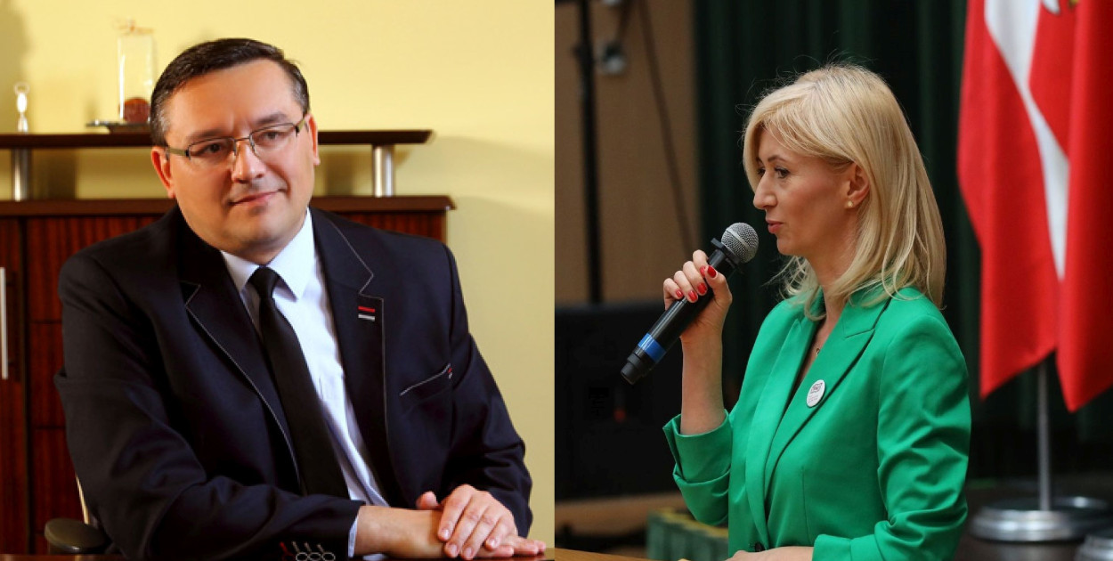 Joachim Smyła i Anna Jonczyk-Drzymała kandydują w jednym okręgu. Fot. Archiwum starostwa/FB A. Jonczyk-Drzymały
