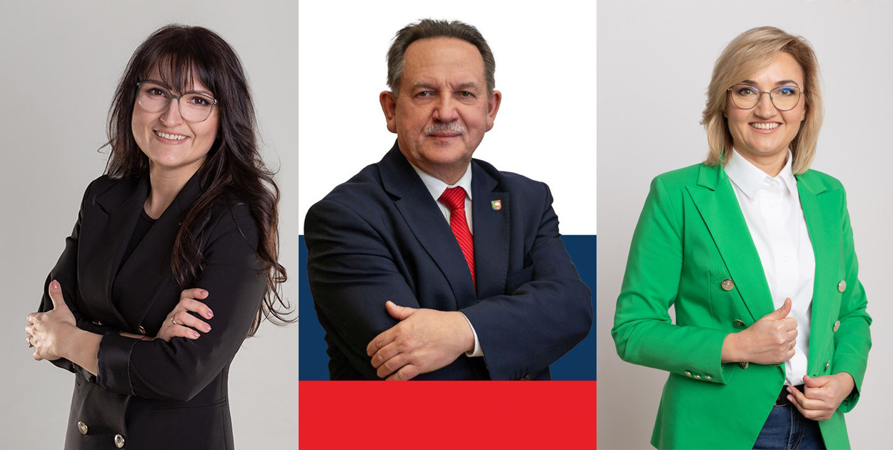 Od lewej: E. Mikulska, E. Maniura, A. Woźniak-Rybka. Fot. Materiały komitetów wyborczych
