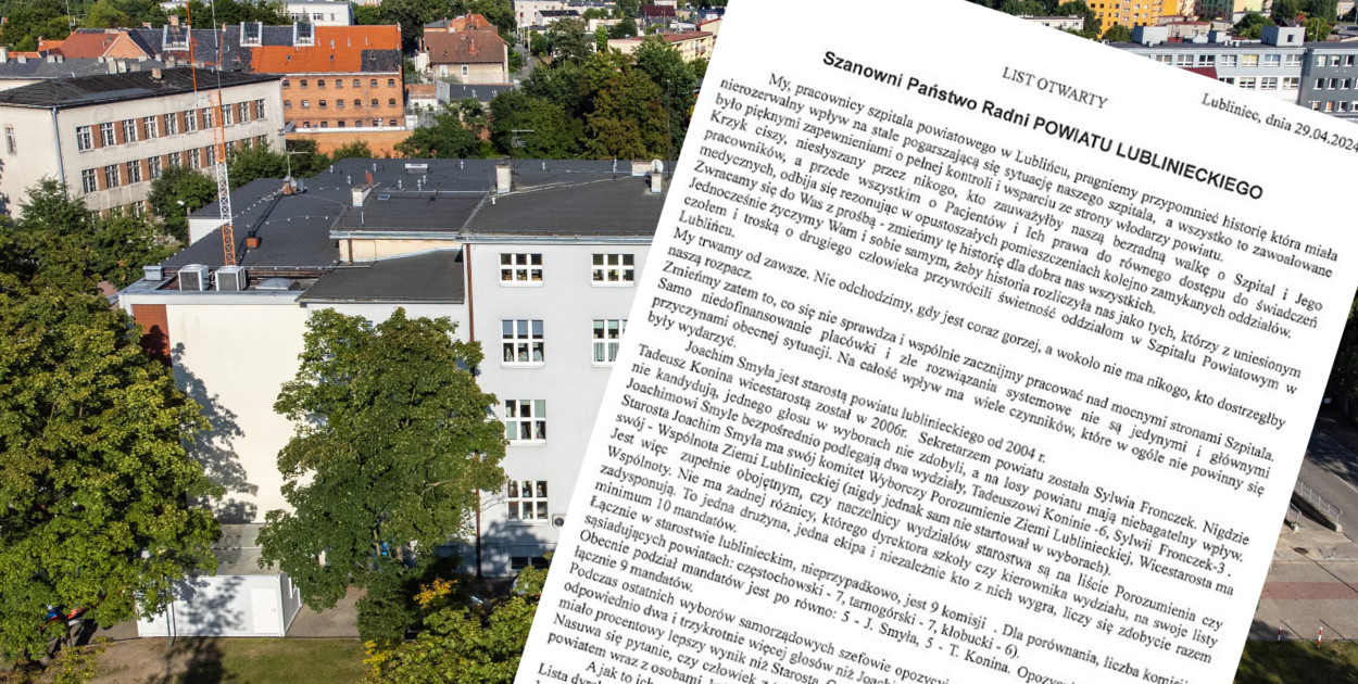 Fot. Archiwum starostwa w Lublińcu i fragment listu