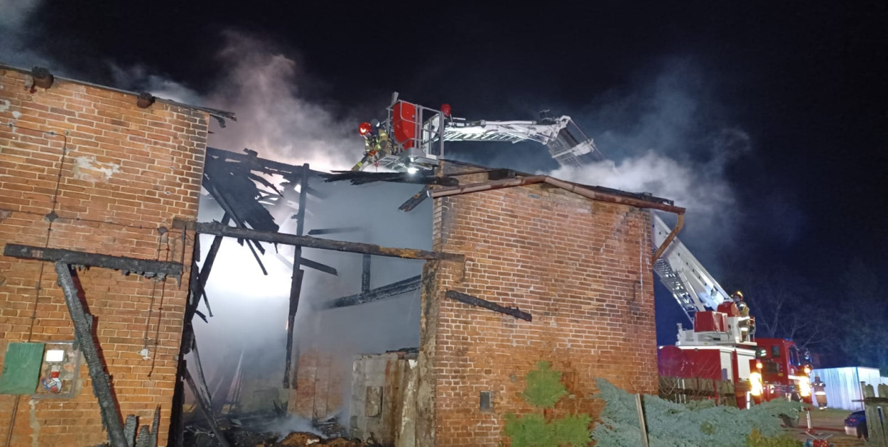 Pożar w Koszęcinie. Fot. KP PSP Lubliniec