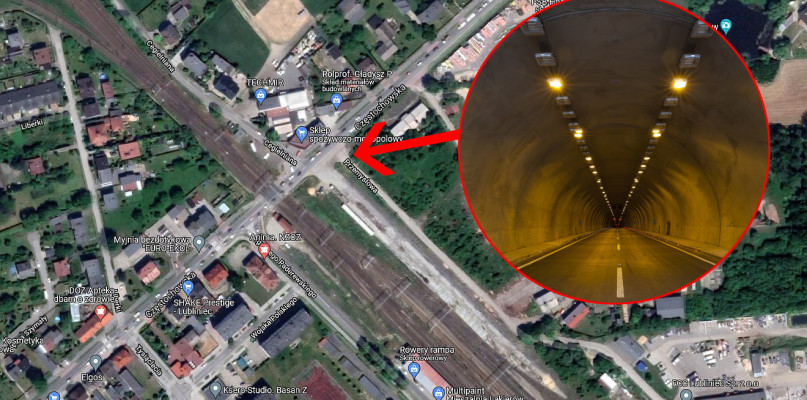 Lubliniec. Na ul. Częstochowskiej ma zostać wybudowany tunel. Fot. Google/Pixabay