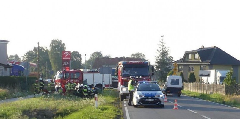 Wypadek w Gwoździanach. Fot. Archiwum policji