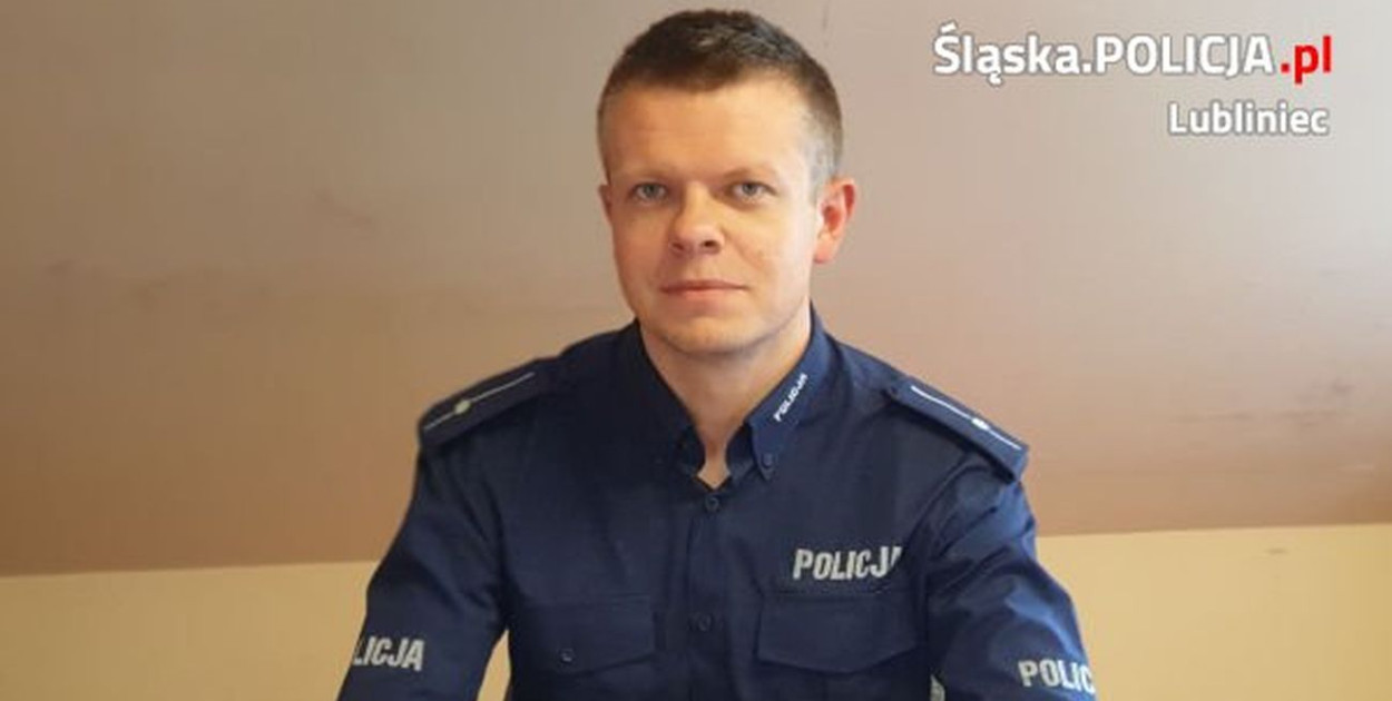 Mł. asp. Tomasz Anioł. Fot. Archiwum policji