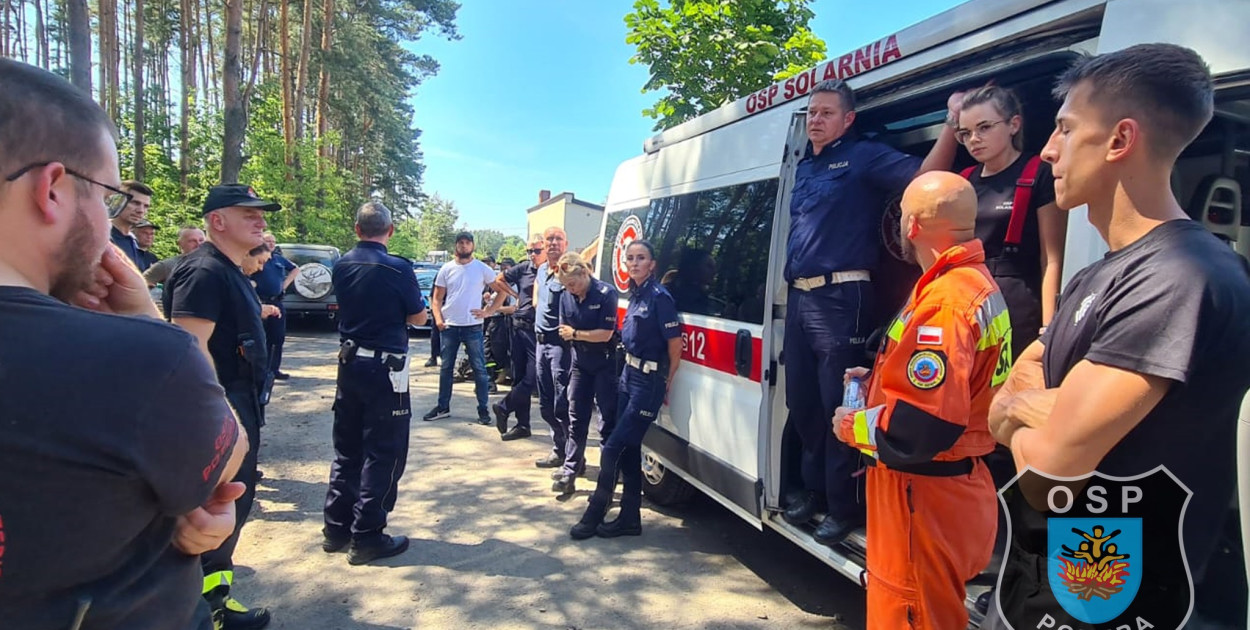 W poszukiwaniach brały także udział ochotnicze straże pożarne. Fot. OSP Potępa