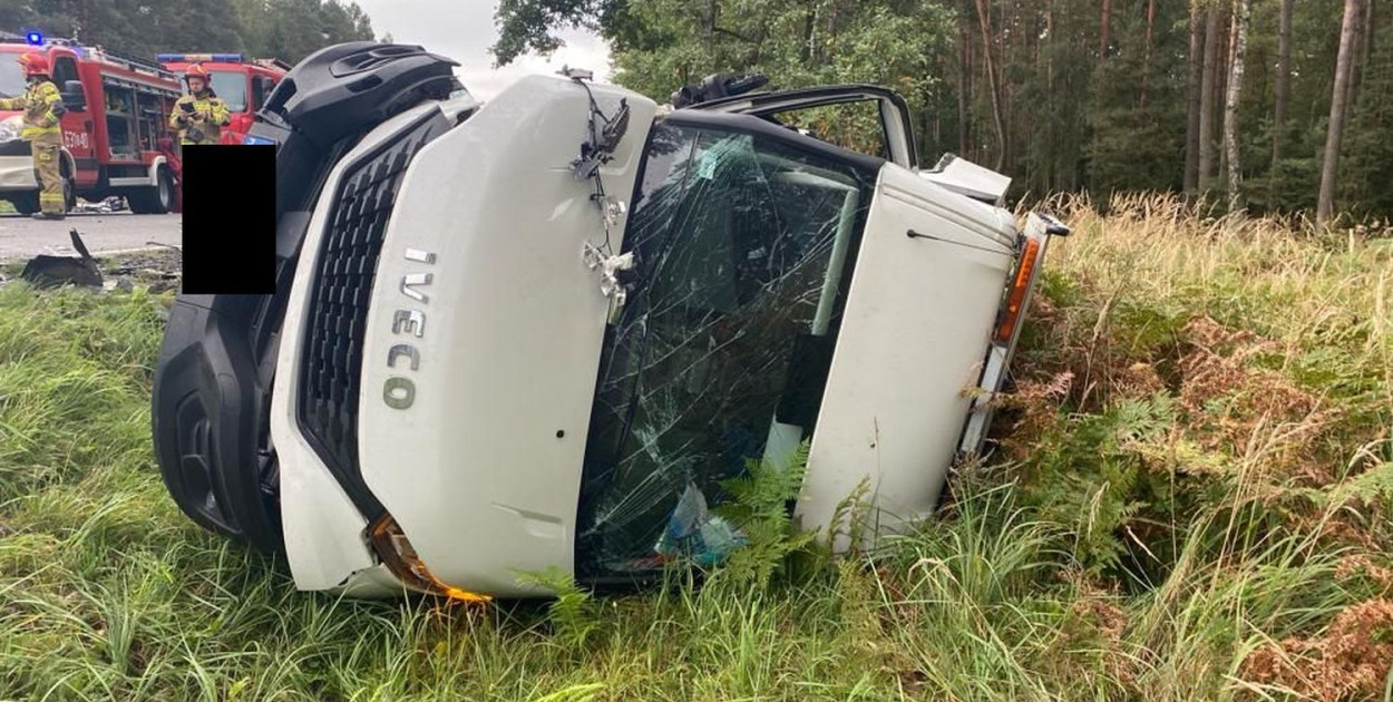 Kierowcą iveco był 48-latek z powiatu lublinieckiego. Fot. Archiwum policji