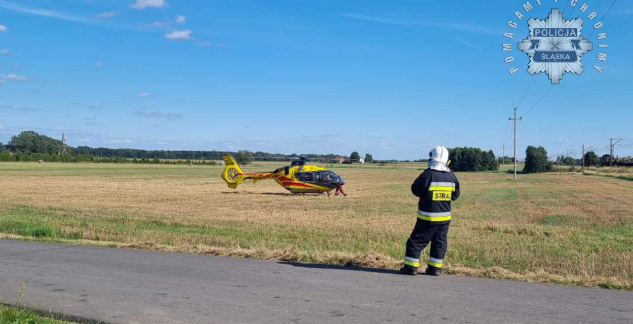 Sieraków Śląski. Wypadek na przejździe kolejowym. Zdjęcia: archiwum policji