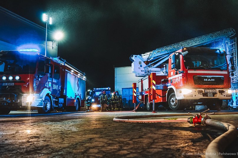 Powiat lubliniecki. Pożar silosu