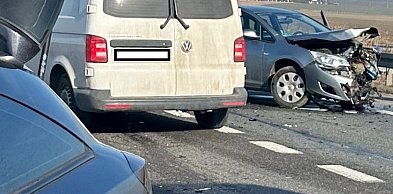 Powiat lubliniecki. Zderzenie samochodów na DK 11