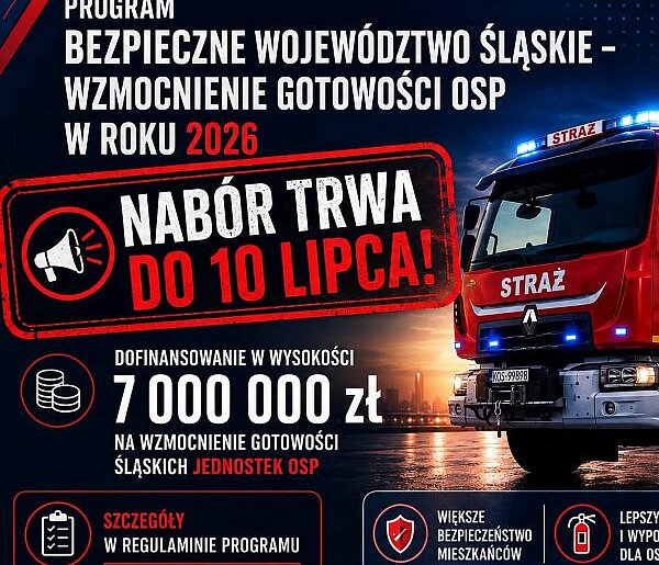 Nowe wozy dla strażaków ochotników. WFOŚiGW w Katowicach przypomina o...