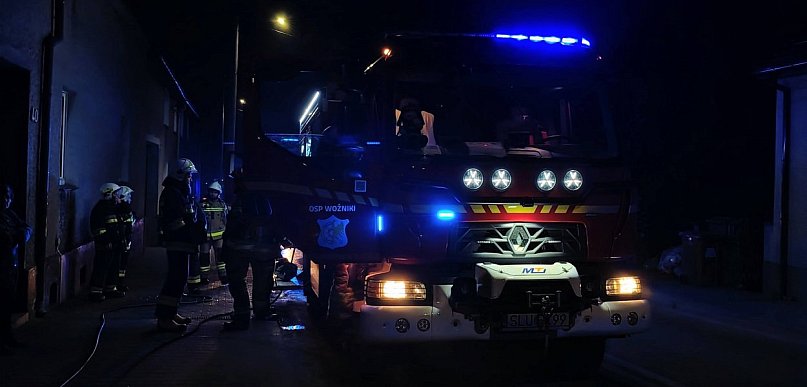Powiat lubliniecki. Pożar w piwnicy