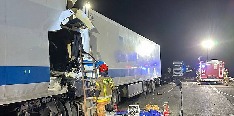 Lubliniec. Zderzenie samochodów ciężarowych na obwodnicy