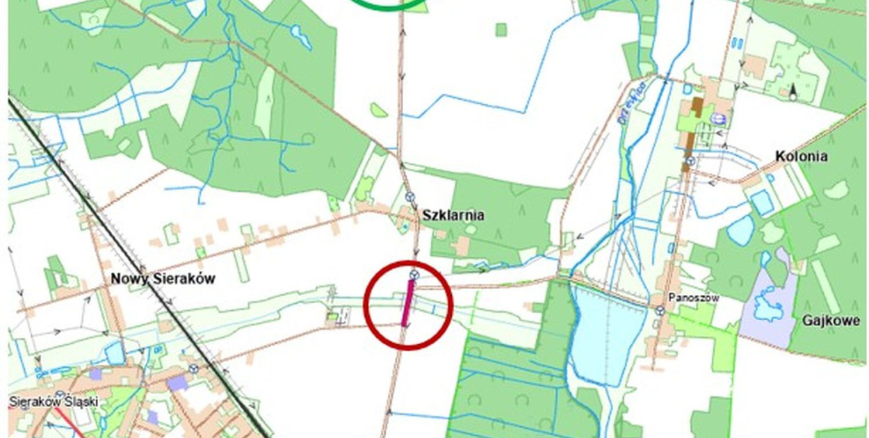 Mapa z archiwum starostwa powiatowego w Lublińcu