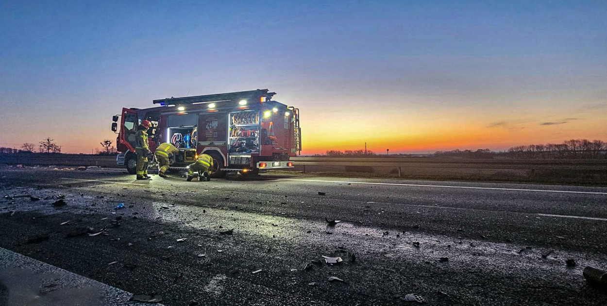 Lubliniec. Zderzenie samochodów ciężarowych na obwodnicy